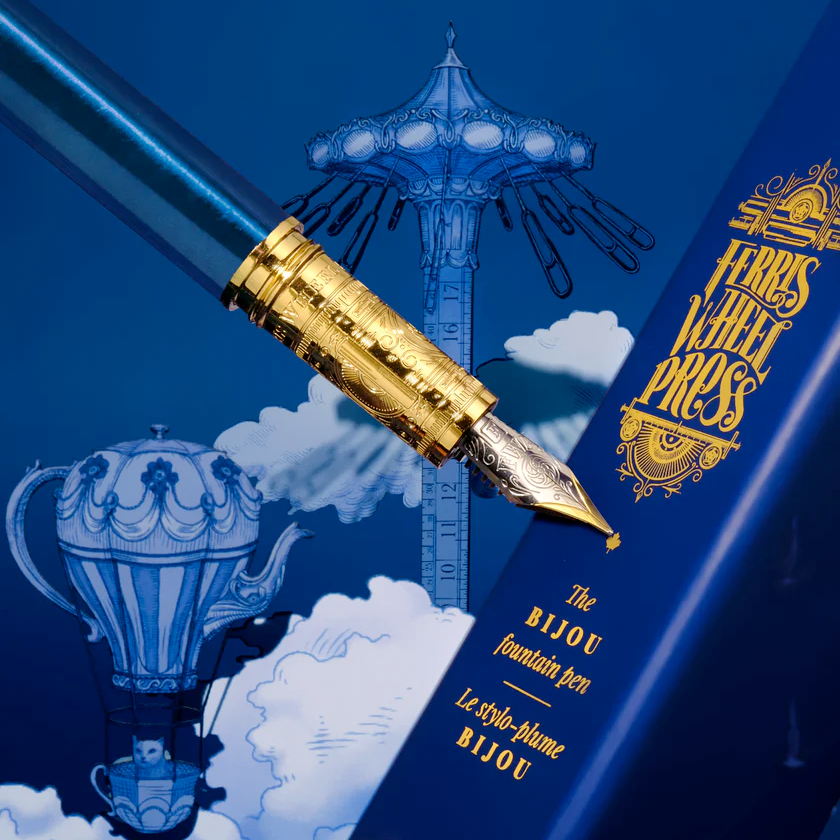 Bijou Fountain Pen - Luna Celeste - Medium