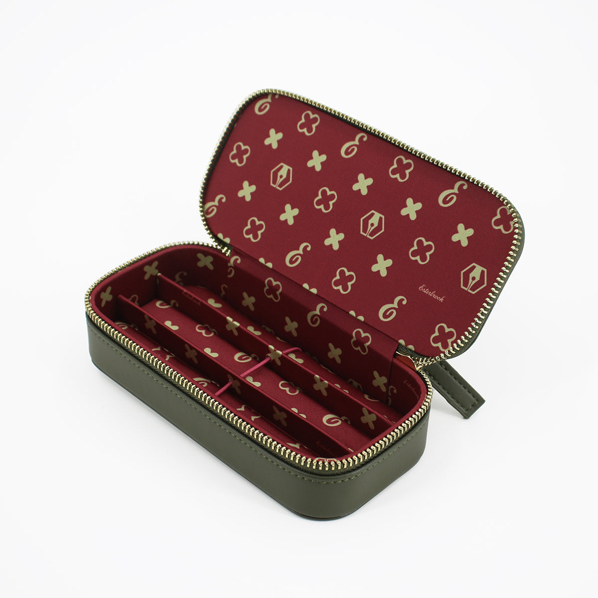 Moss Green Nook - Three Pen Case