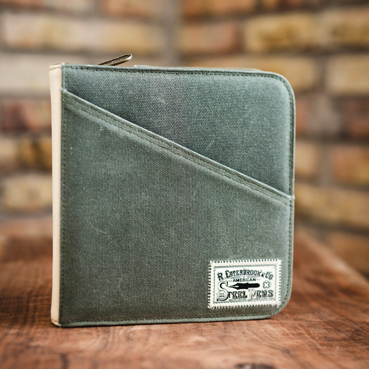 Esterbrook 20 pc zipper pen case - Army Green