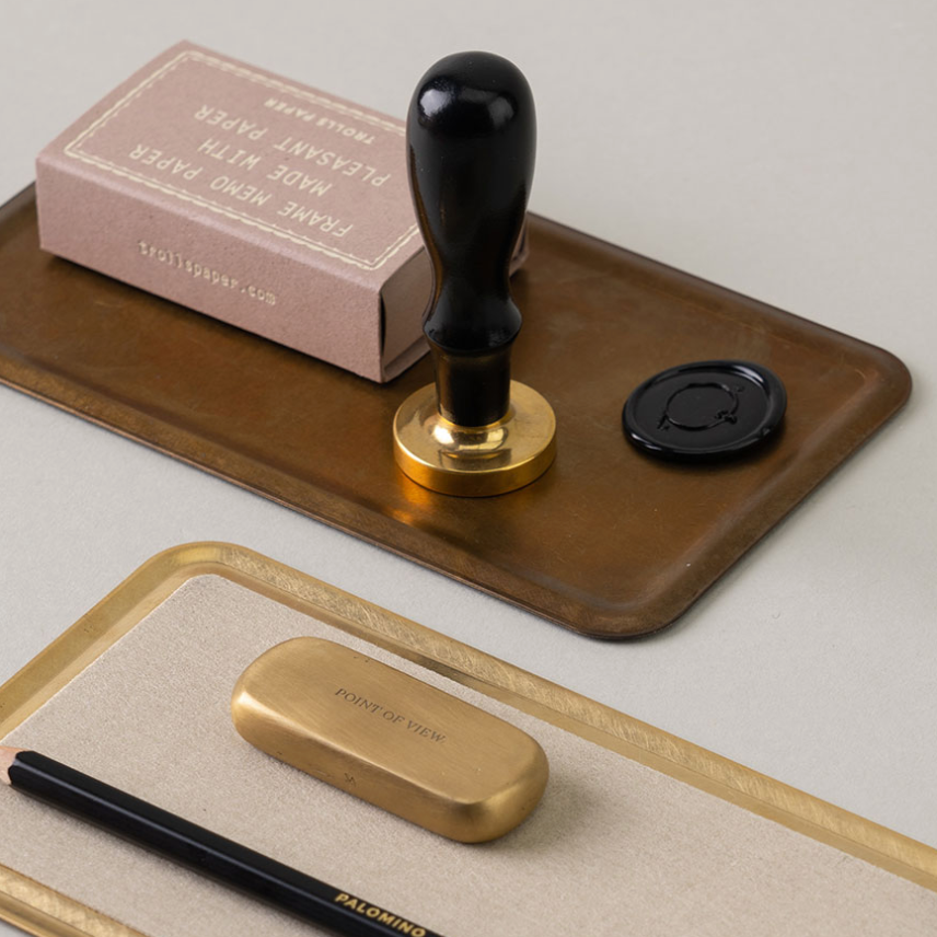 BRASS 2WAY FLAT TRAY - RUST