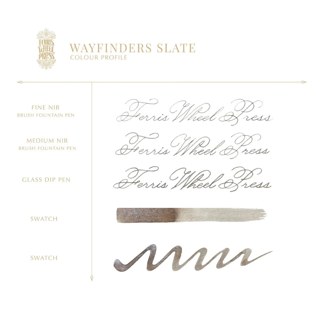38ml Fountain Pen Ink - Wayfinders Slate
