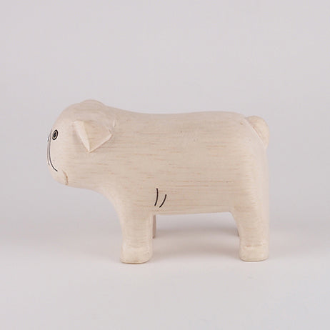 Pole pole wooden animal Bulldog