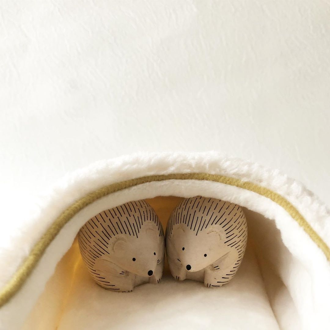 Pole pole wooden animal Hedgehog