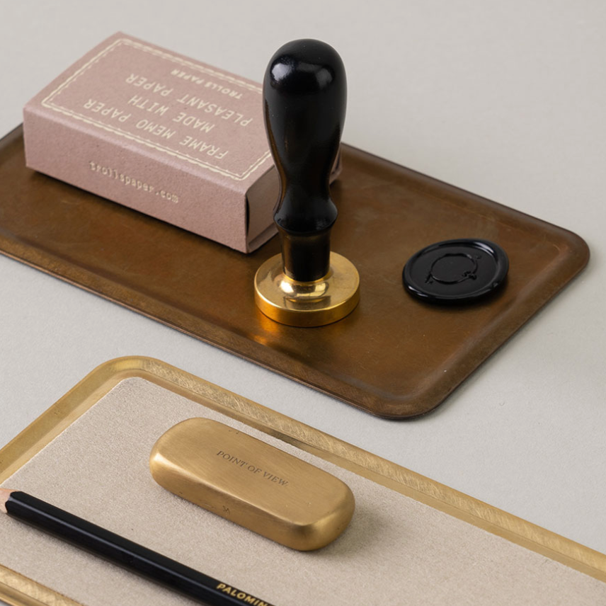 BRASS 2WAY FLAT TRAY - SOLID