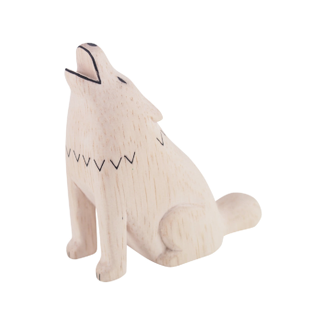 Pole pole wooden animal Wolf