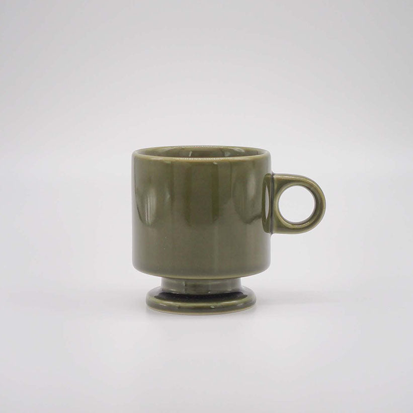 Smith stacking Footed mug - green