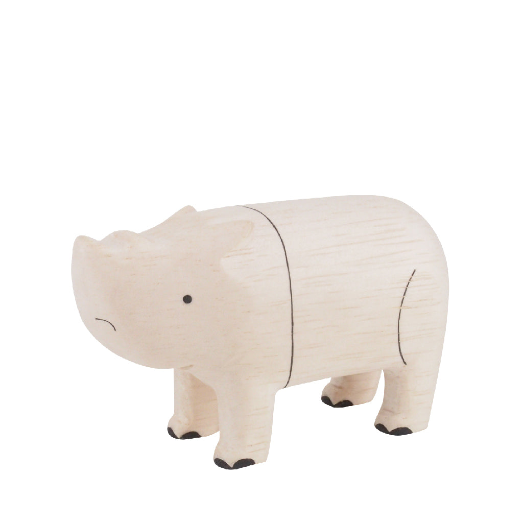 Pole pole wooden animal Rhinoceros