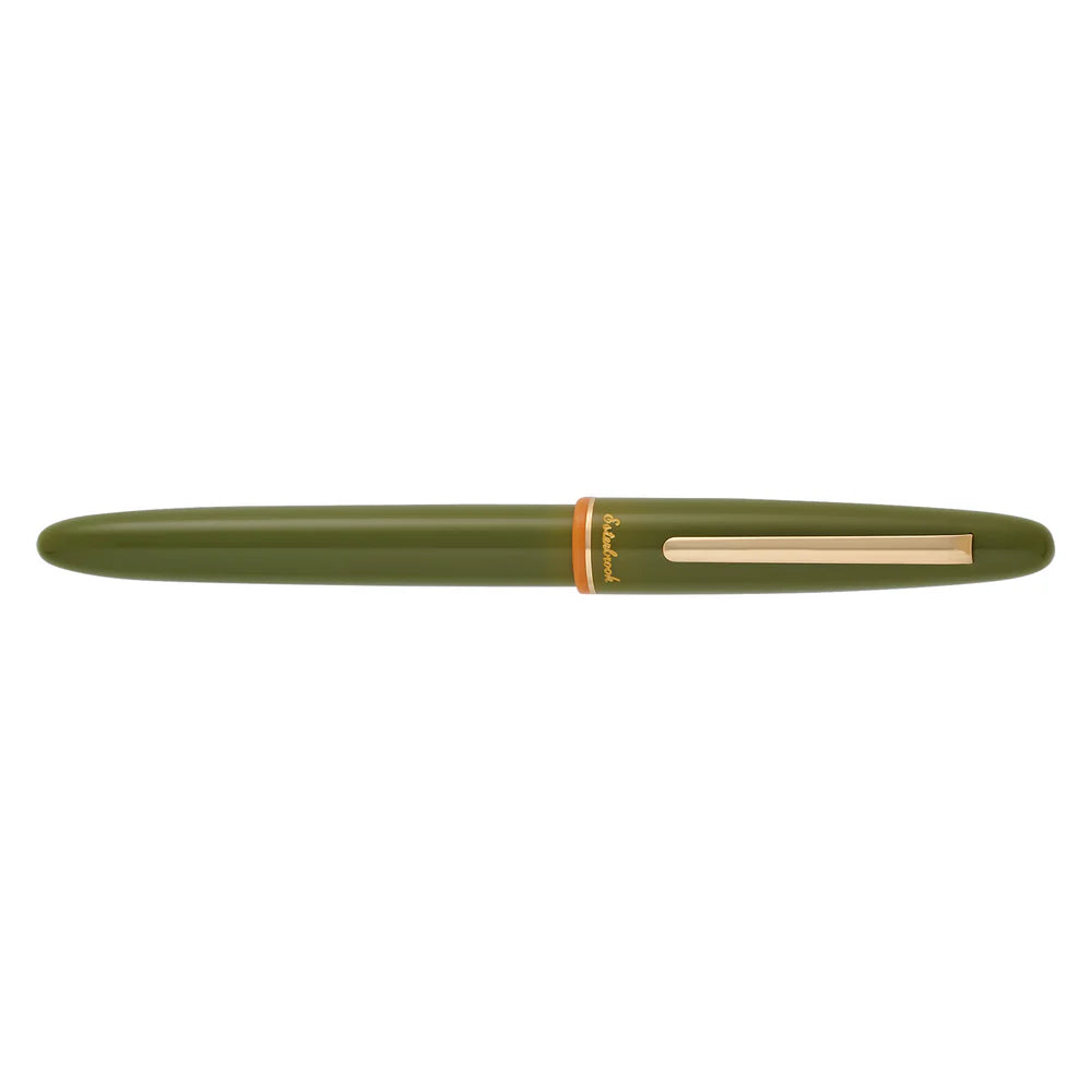 Back to the Lands Estie Fountain Pen / Quirky Leaf / Gold Trim / Piston Filler - F