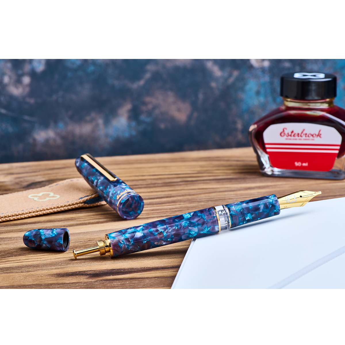 Esterbrook Blue Moon Estie, Piston Button Model - M