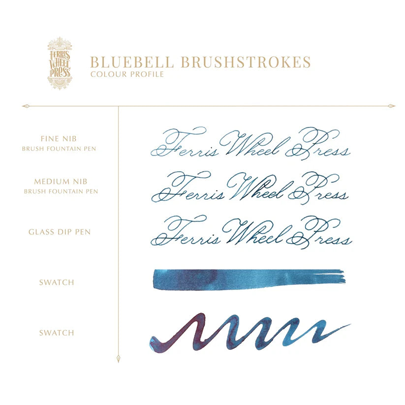 38ml Fountain Pen Ink - Bluebell Brushstrokes