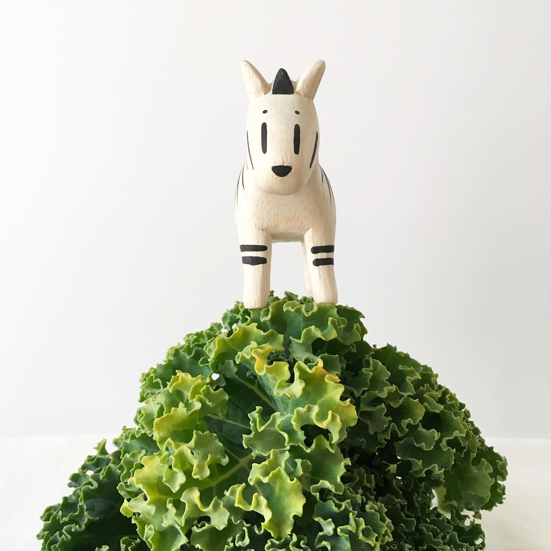 Pole pole wooden animal Zebra