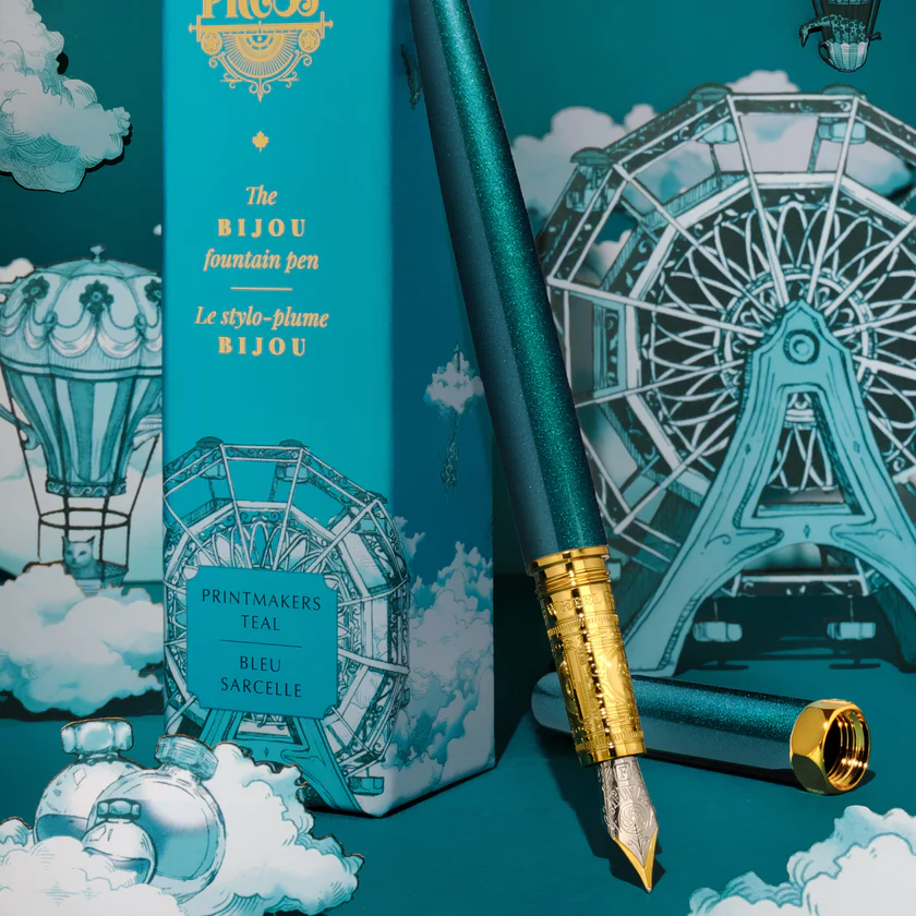Bijou Fountain Pen - Printmaker's Teal - Medium