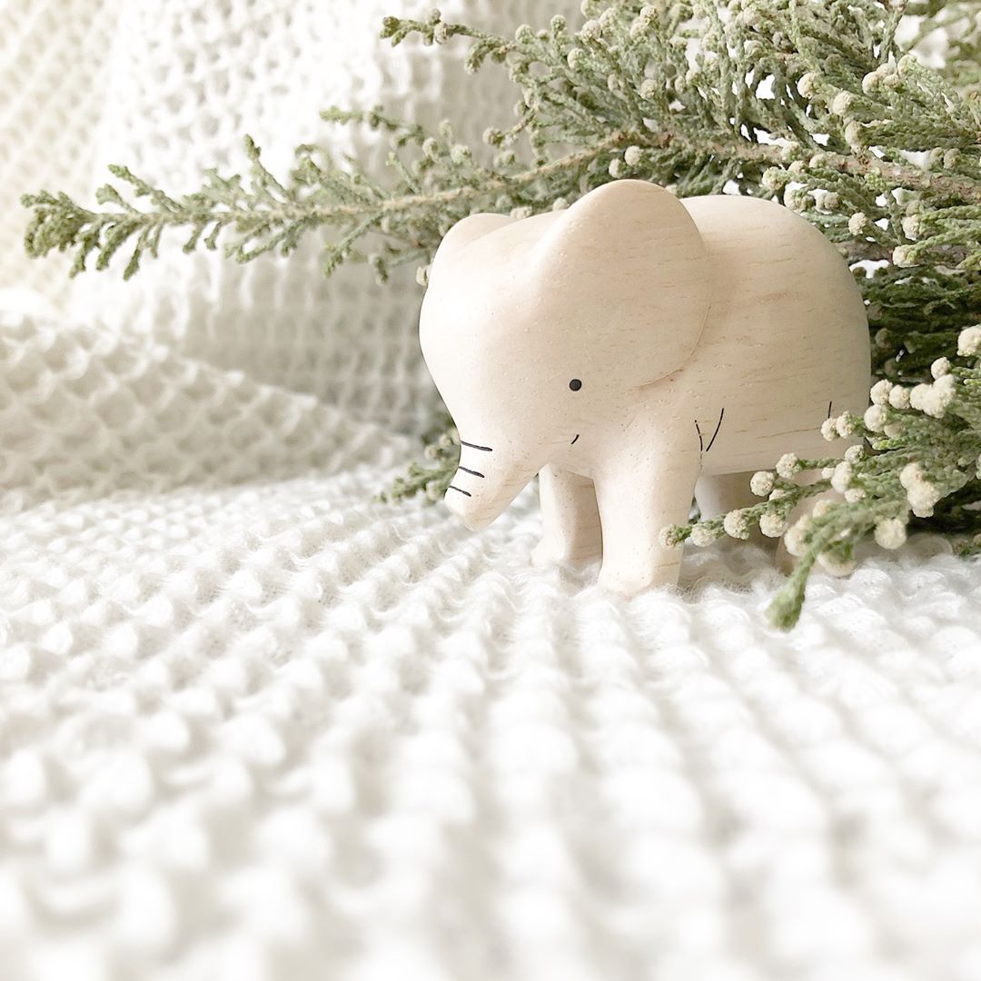 Pole pole wooden animal Elephant