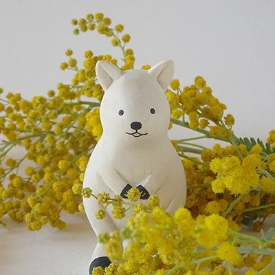 Pole pole wooden animal Quokka