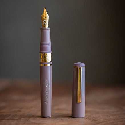 Model J Violet Ebonite with Gold trim - Medium