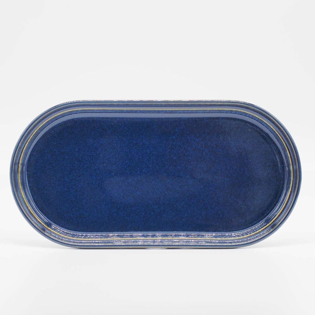 Smith stacking Oval Plate - navy