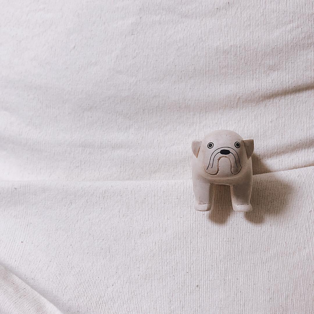 Pole pole wooden animal Bulldog