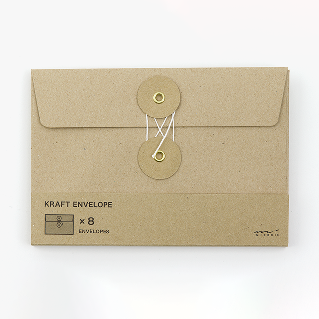 KRAFT ENVELOPE <M> Horizontal with String Brown