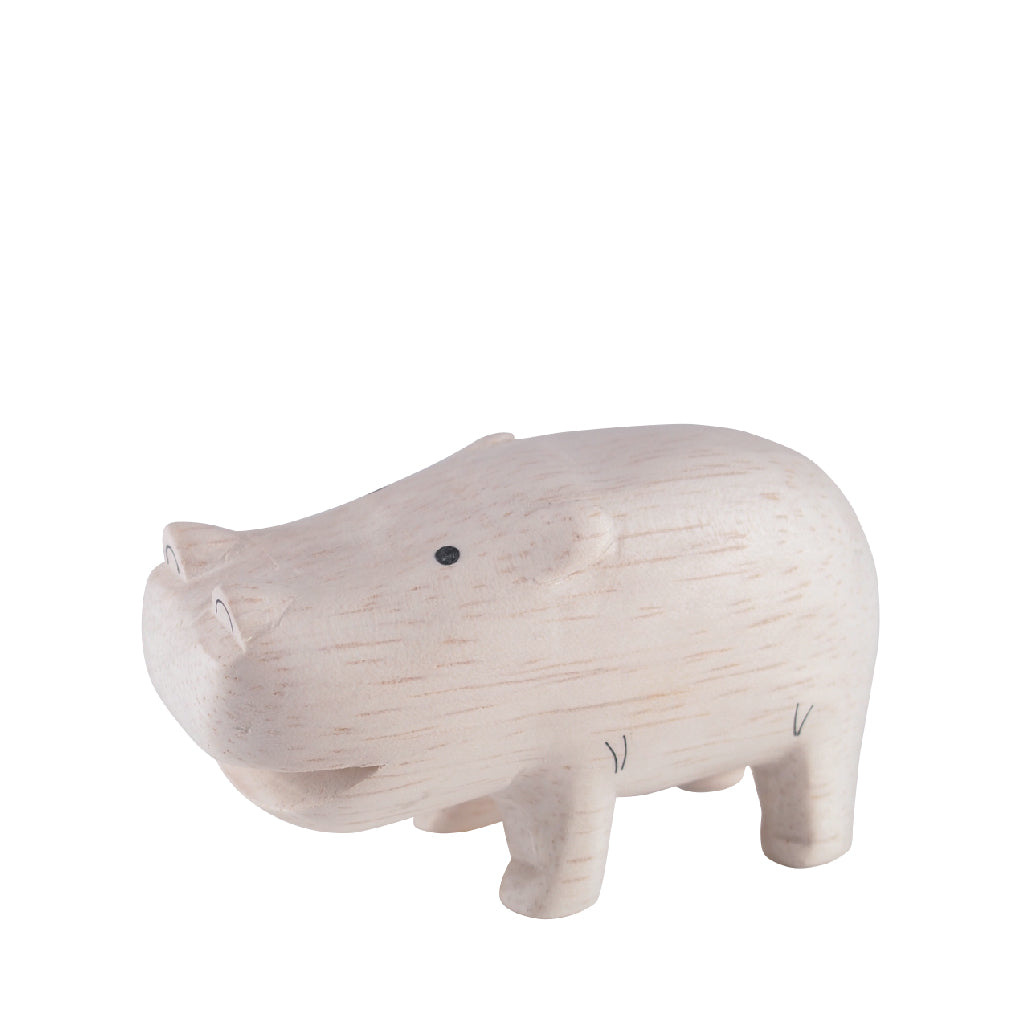Pole pole wooden animal Hippopotamus