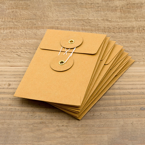KRAFT ENVELOPE <S> Vertical with String Orange