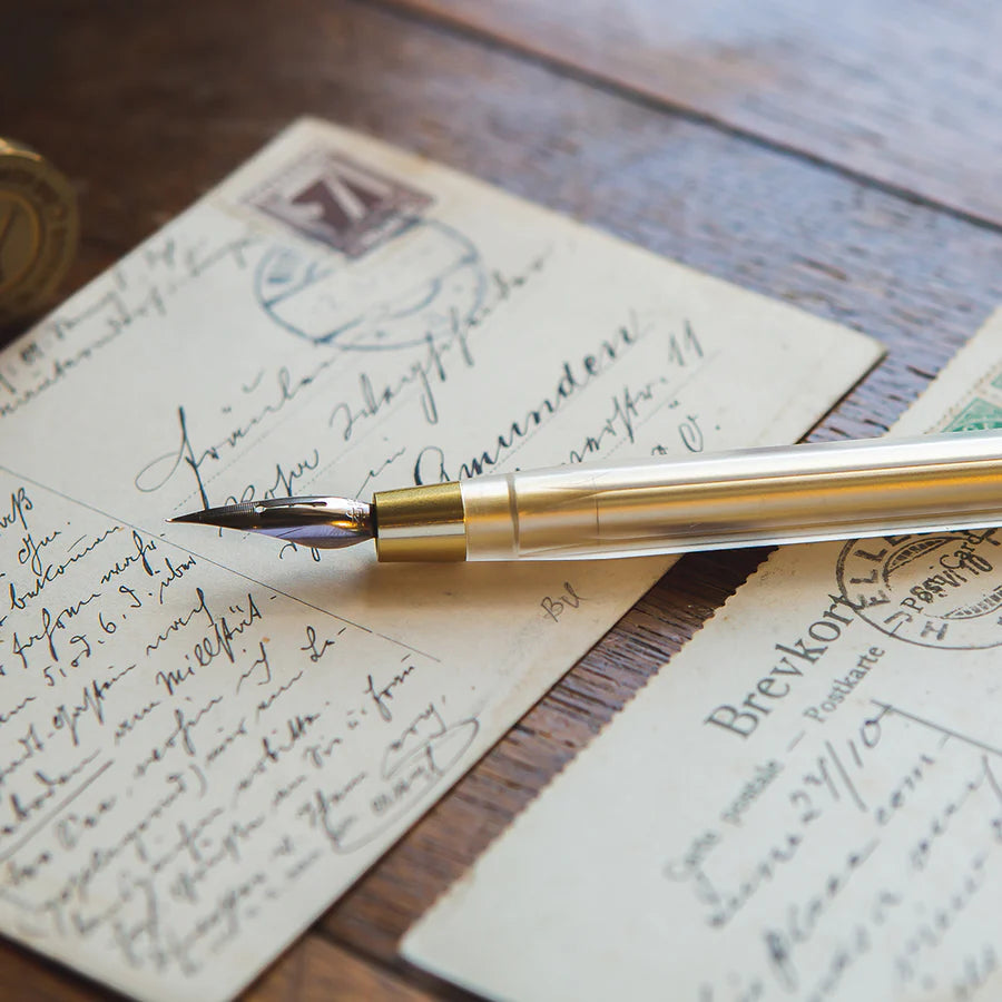 Glamour Evolve - Elemental Dip Pen - Brass Gold
