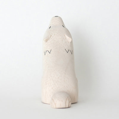 Pole pole wooden animal Wolf