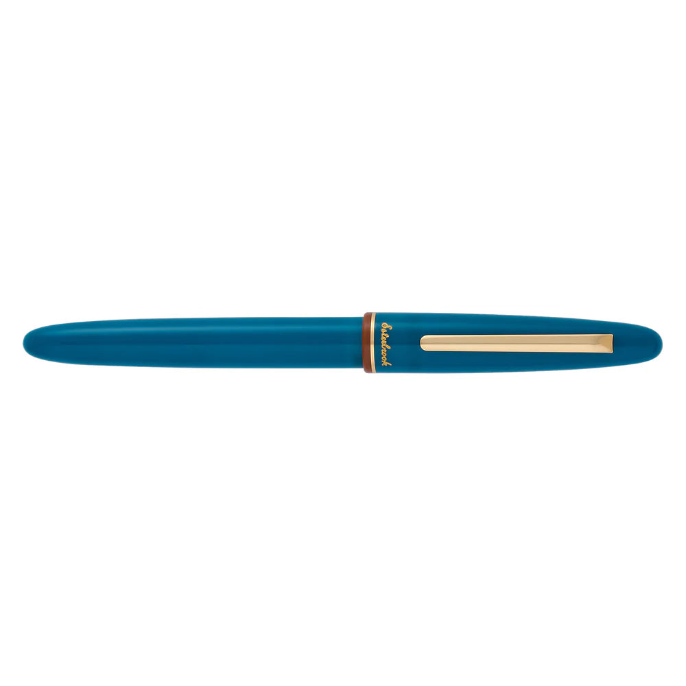 Back to the Lands Estie Fountain Pen / Funky Lake / Gold Trim / Piston Filler - M