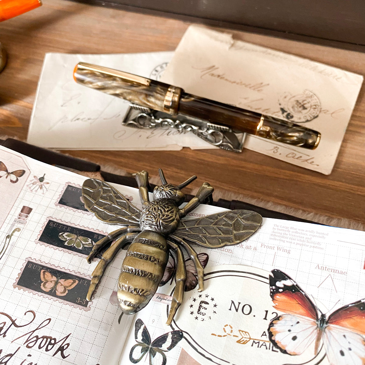 JR pocket Pen - Pumpkin Latte - Gold Trim