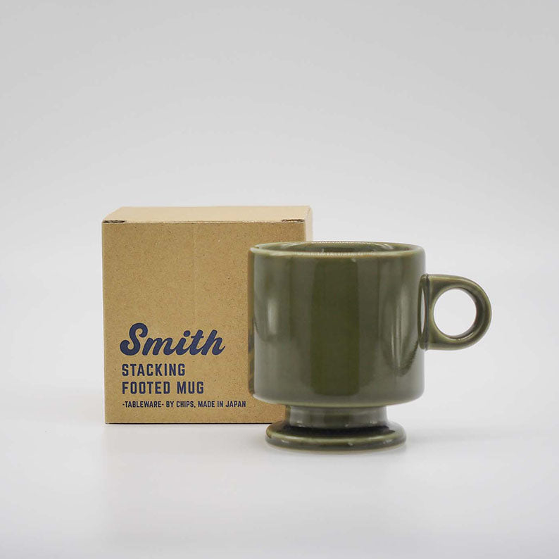 Smith stacking Footed mug - green