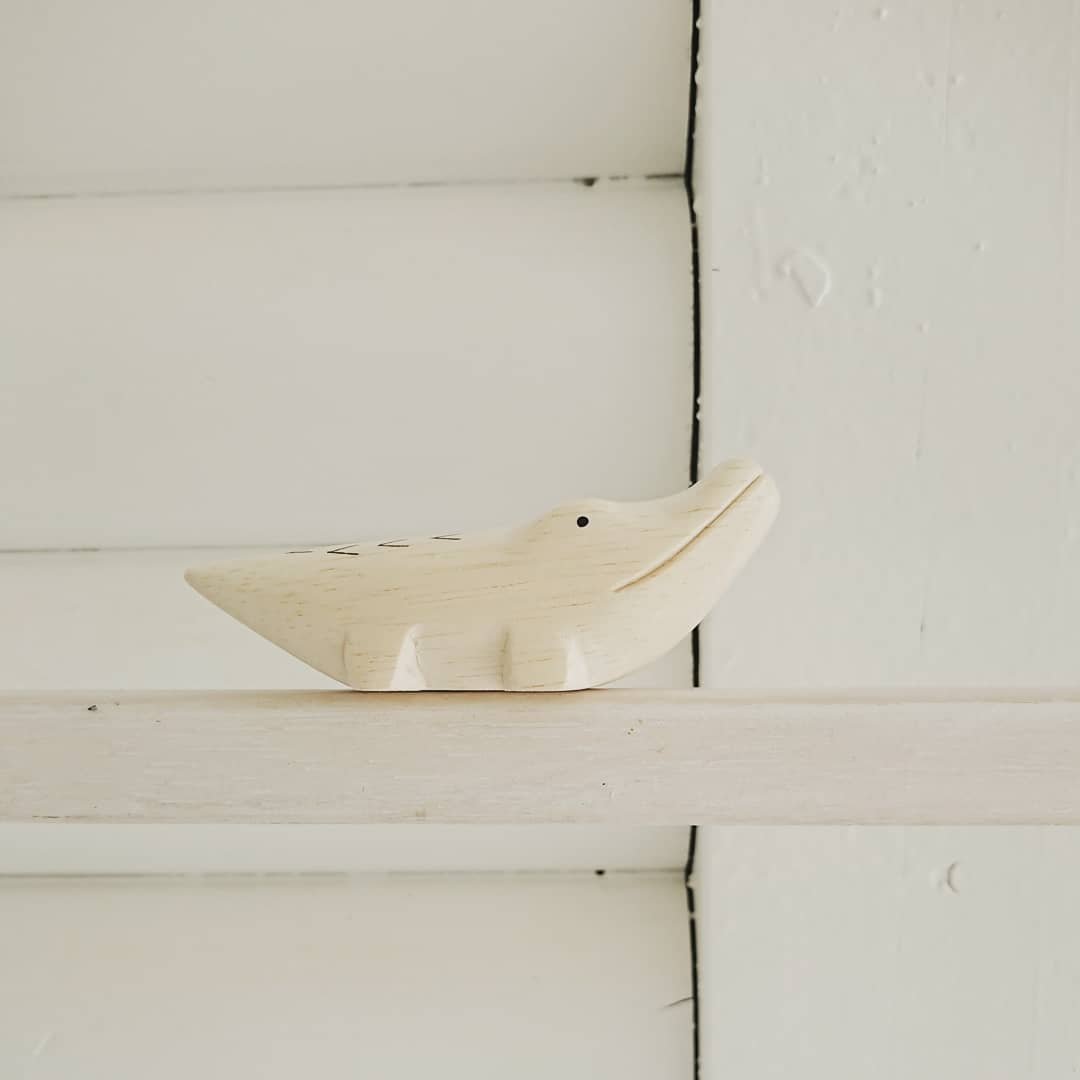 Pole pole wooden animal Crocodile