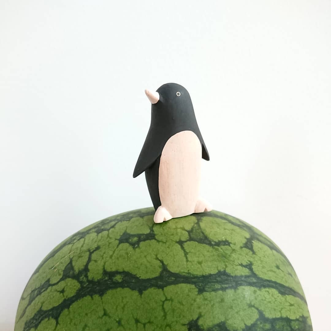 Pole pole wooden animal Penguin
