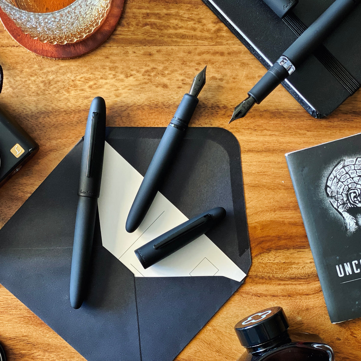Estie Fountain Pen Raven Black Matte