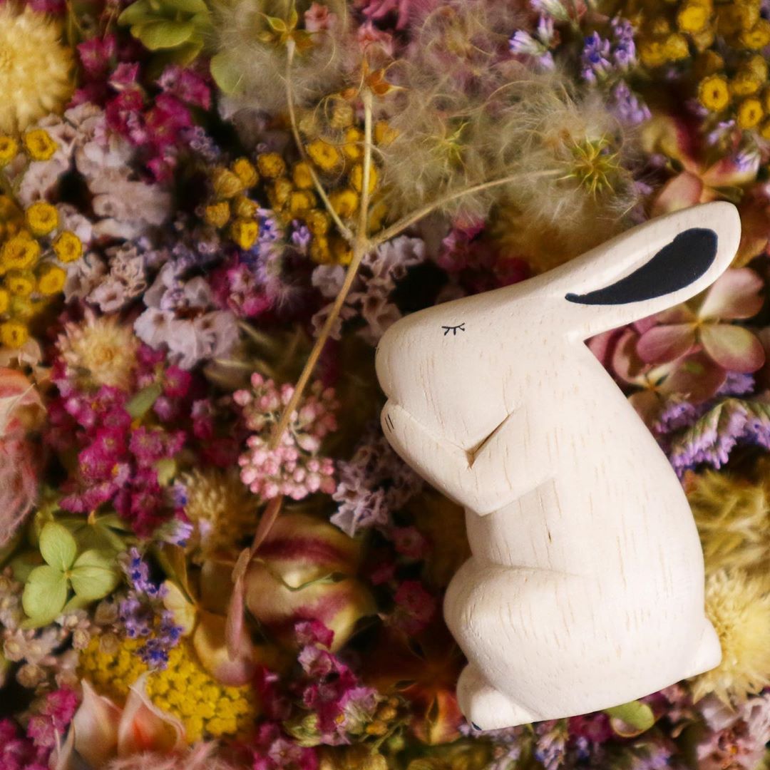 Pole pole wooden animal Rabbit