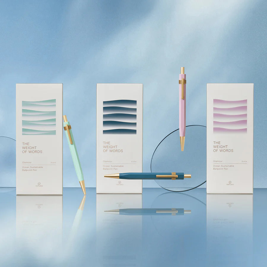 Glamour Evolve - Ocean Sustainable Ballpoint Pen (Teal Green) (Clip)