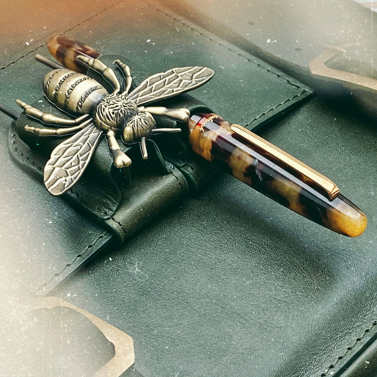 Estie tortoise - Gold Trim fountain pen