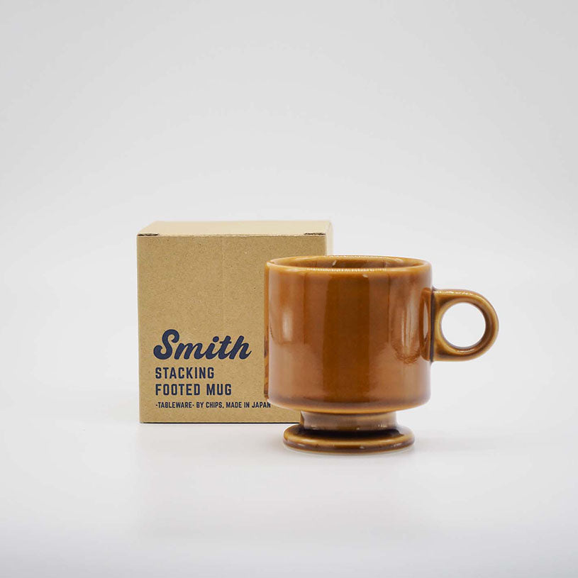 Smith stacking Footed mug - brown