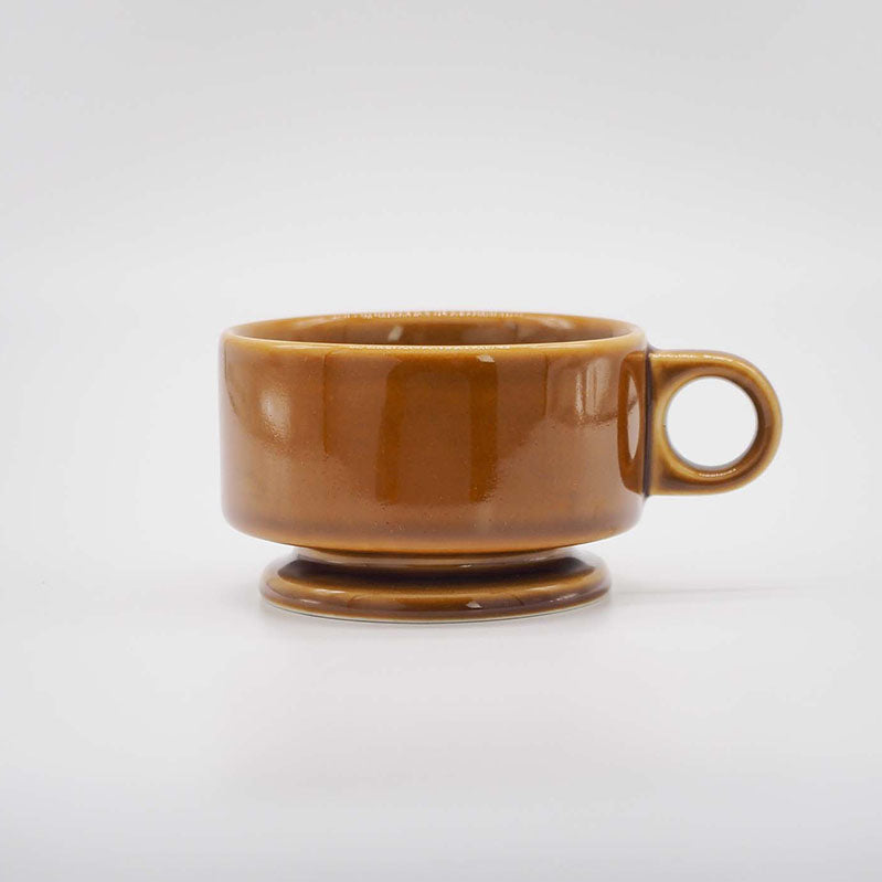 Smith stacking Footed Soup mug - brown