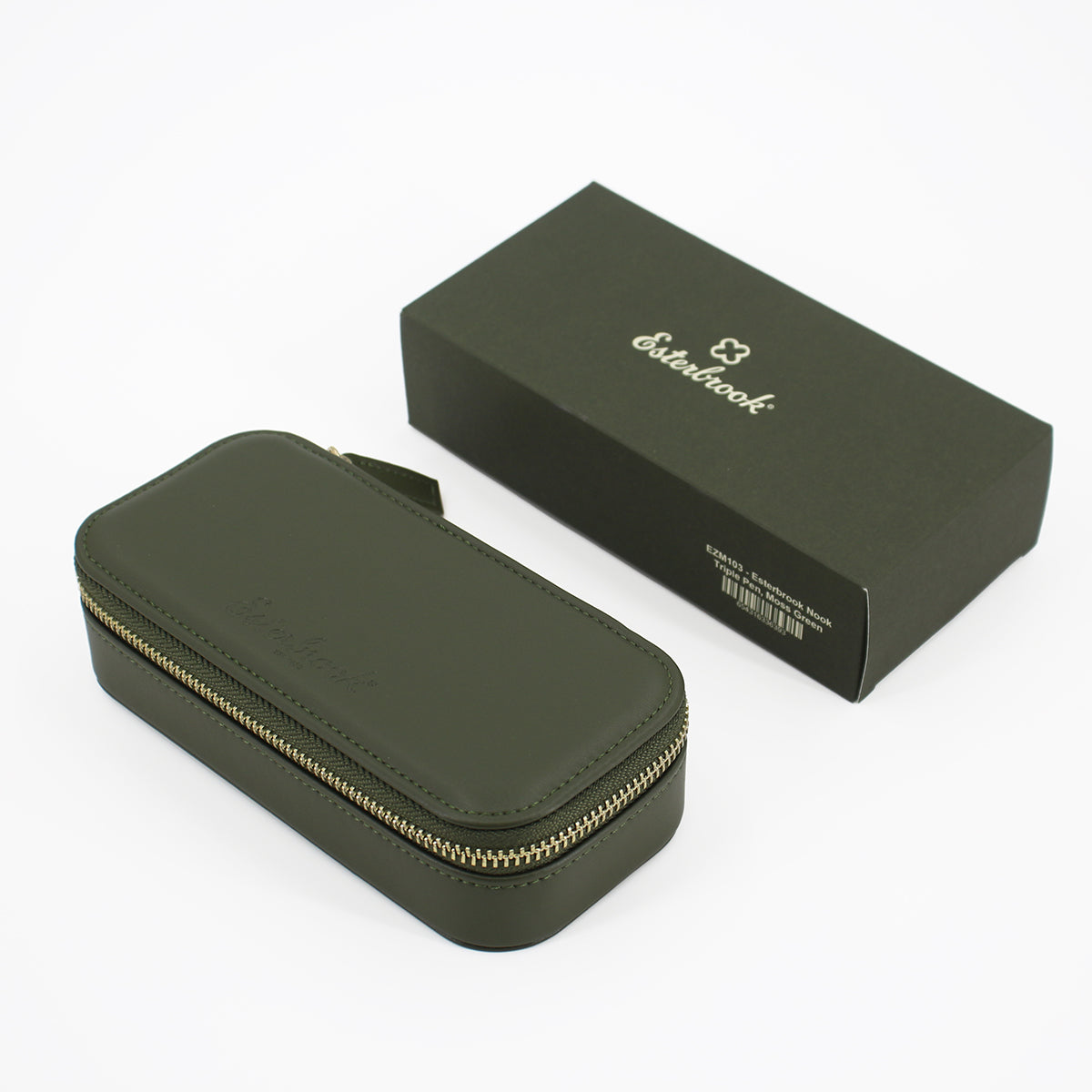 Moss Green Nook - Three Pen Case