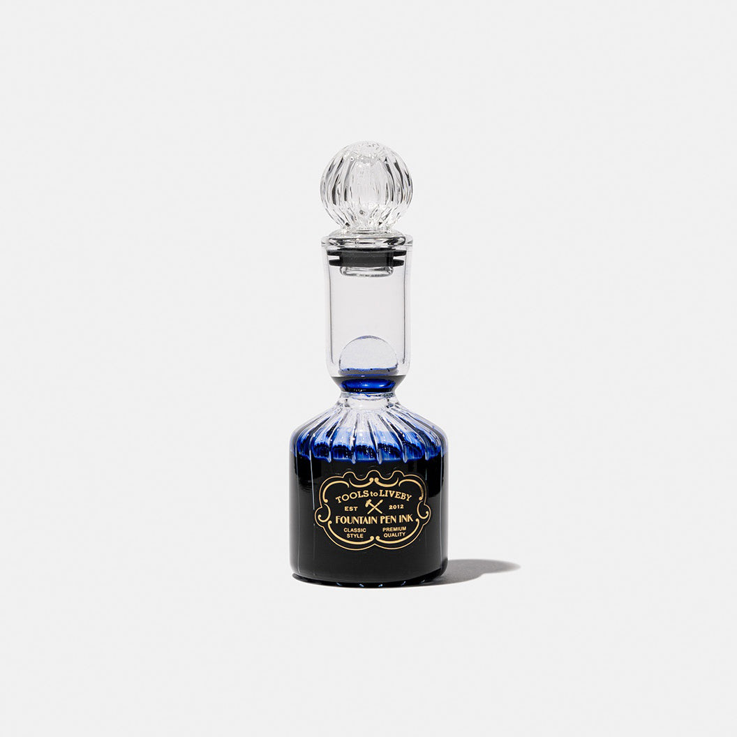 glass bottle ink / blue black