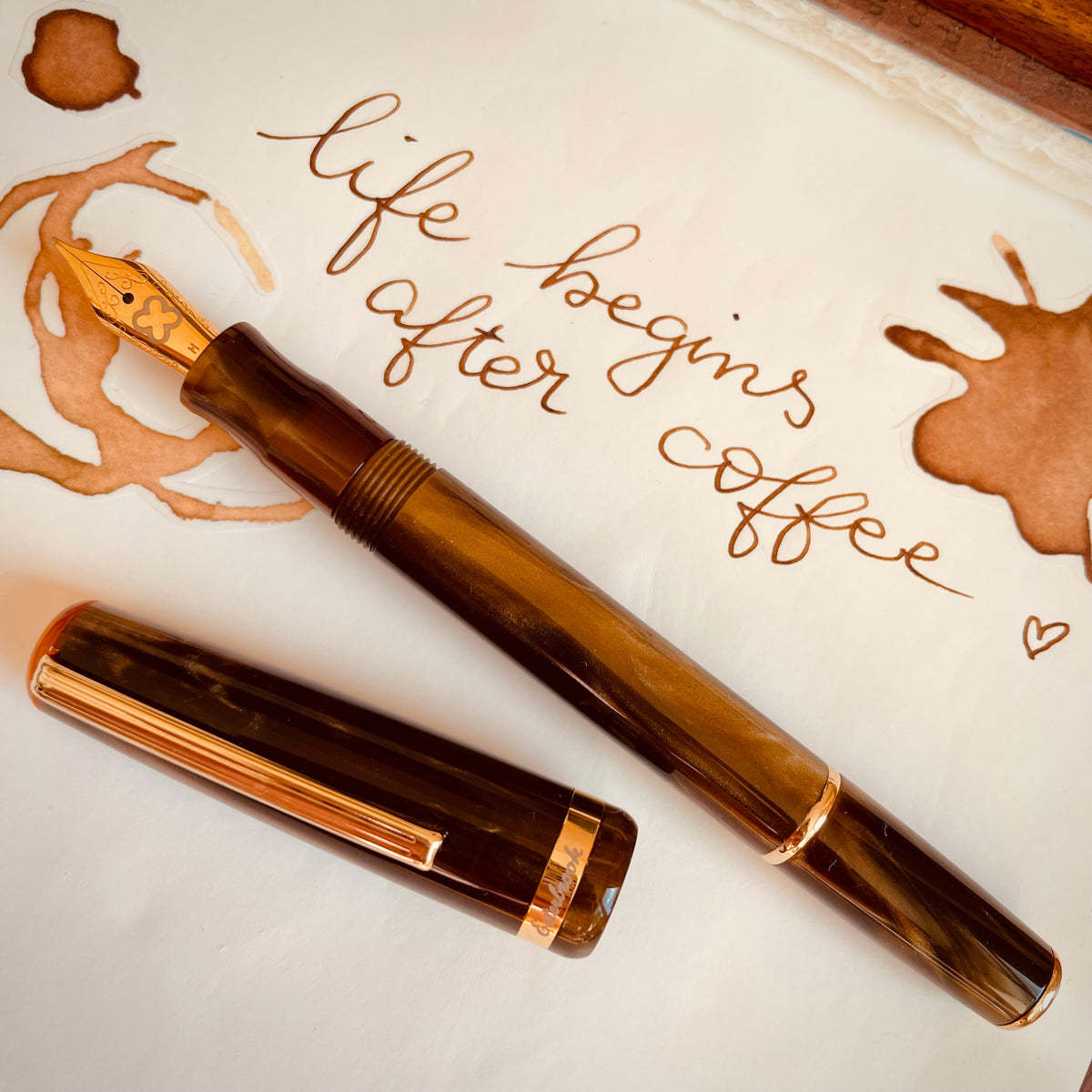 JR pocket Pen - Pumpkin Latte - Gold Trim