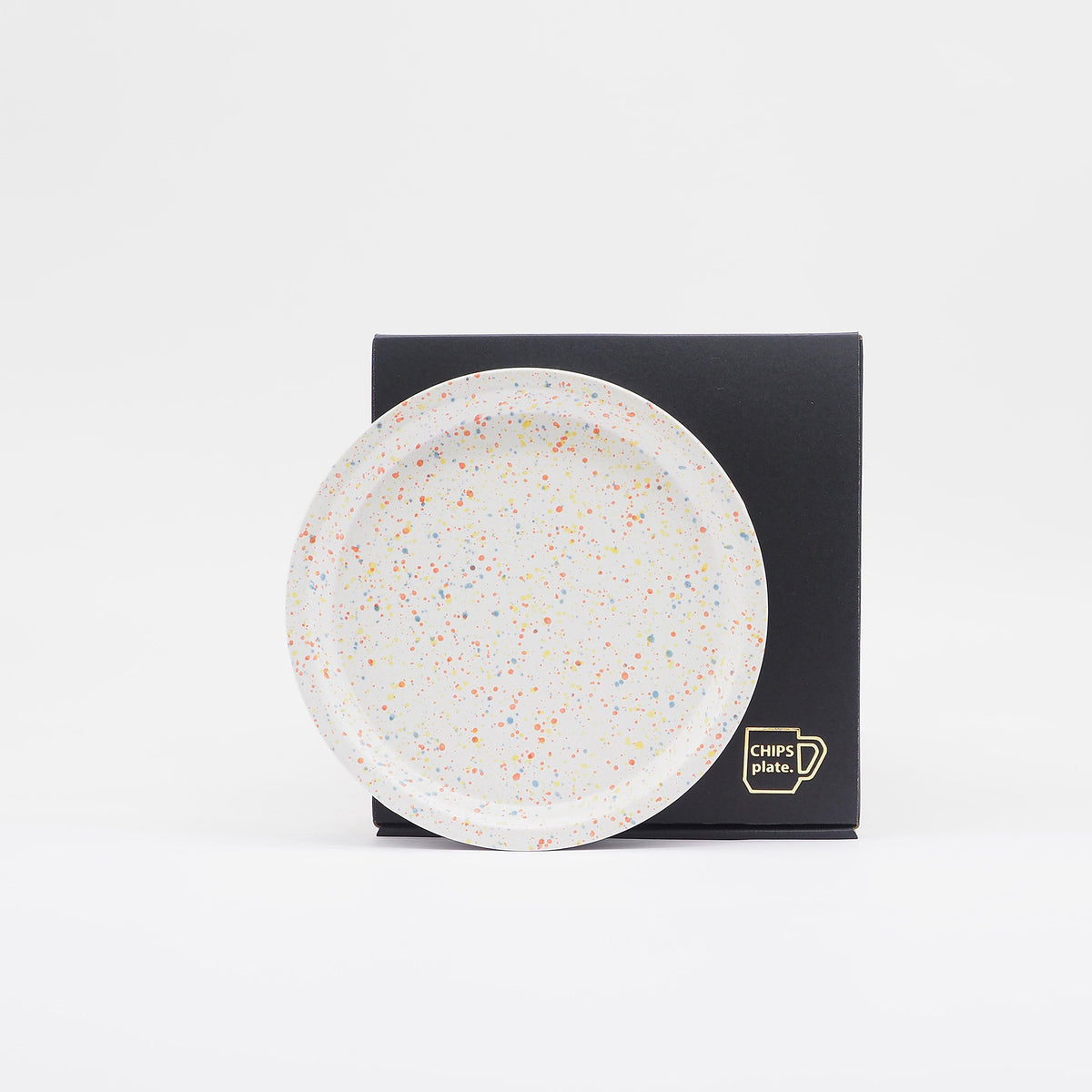CHIPS PLATE S - splash white-orange