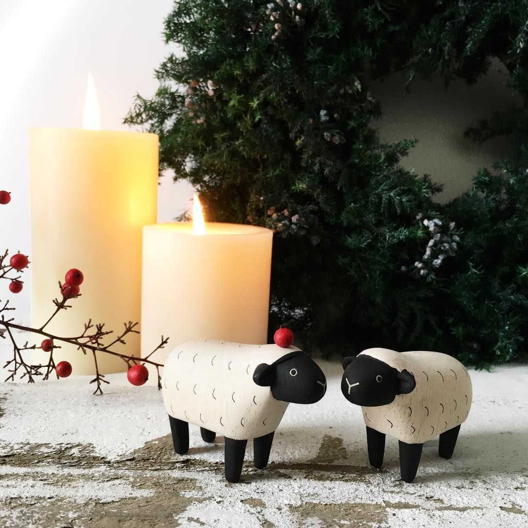 Pole pole wooden animal Sheep