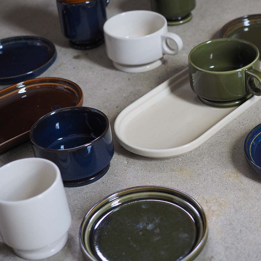Smith stacking Footed Soup mug - navy