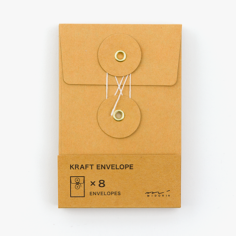 KRAFT ENVELOPE <S> Vertical with String Orange