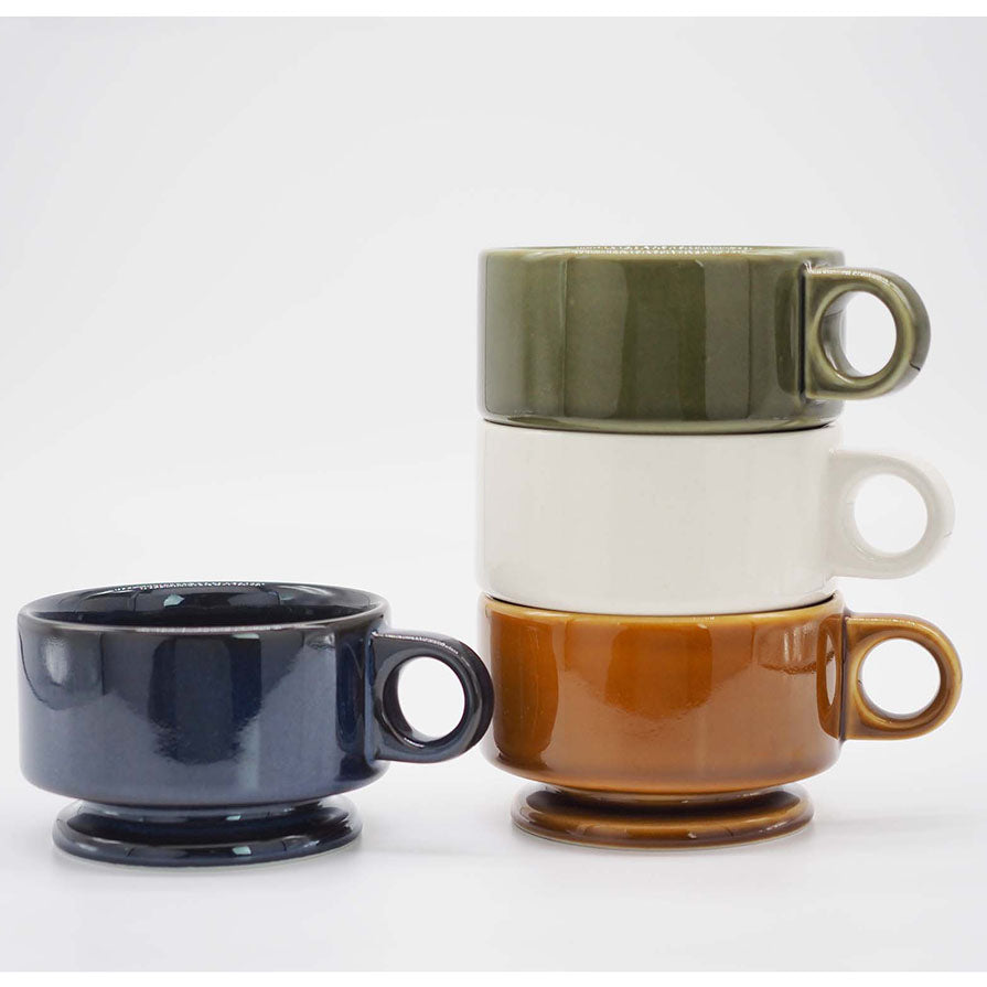 Smith stacking Footed Soup mug - navy