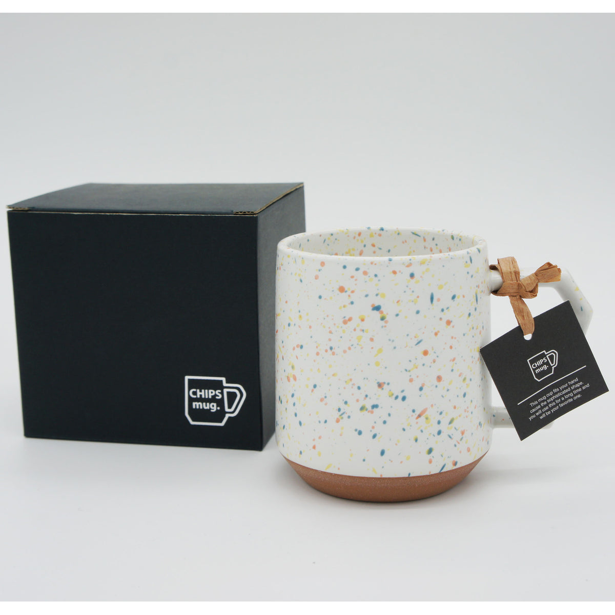 CHIPS MUG - splash white-orange