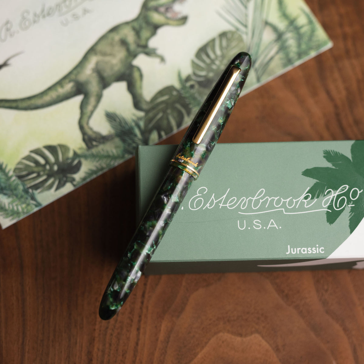 Jurassic Estie - Gold Trim - Rollerball