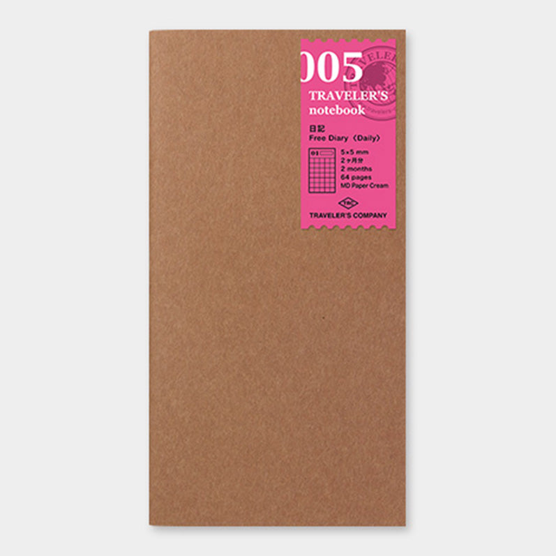 TRAVELER'S notebook Refill Free diary <Daily> 005 <Basic Item>