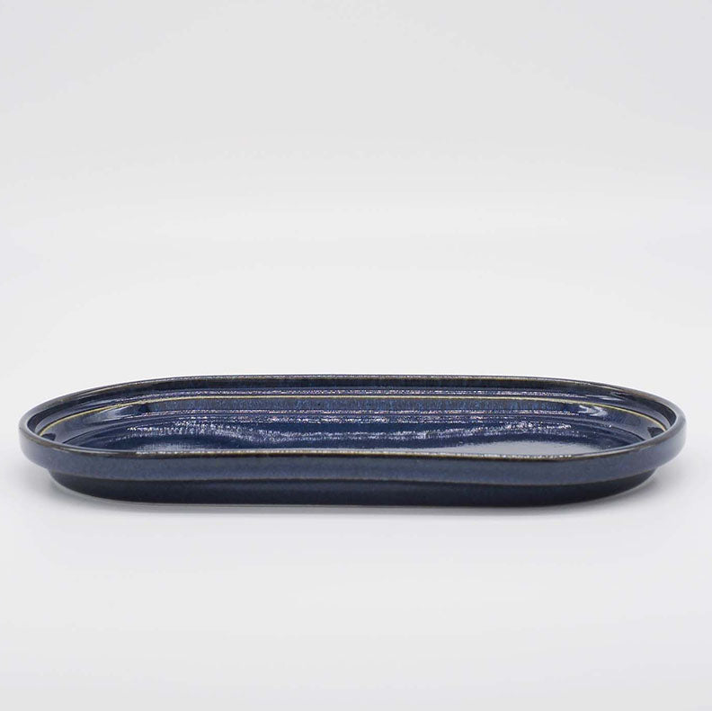 Smith stacking Oval Plate - navy