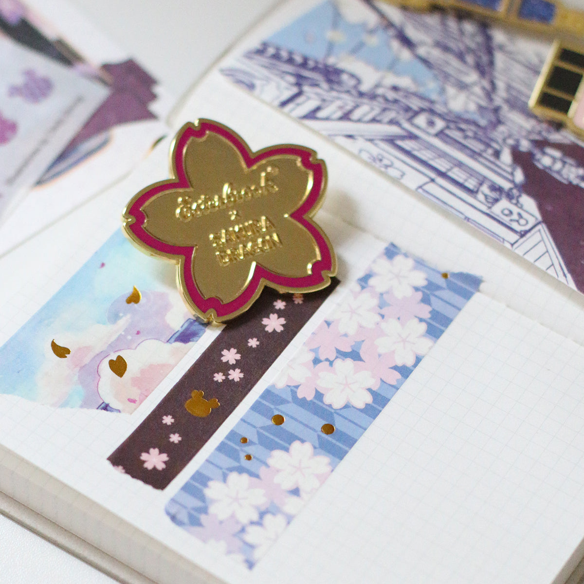 Sakura Street Flower Lapel Pin
